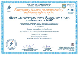 Свидетельсво о международной первичной институциональной аккредитации 2023г.